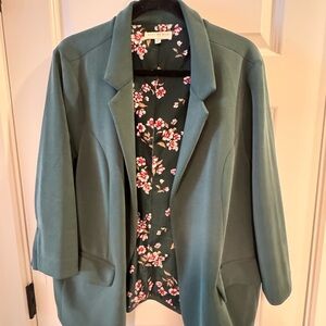 2x Skies Are Blue Green Blazer with Floral Lining